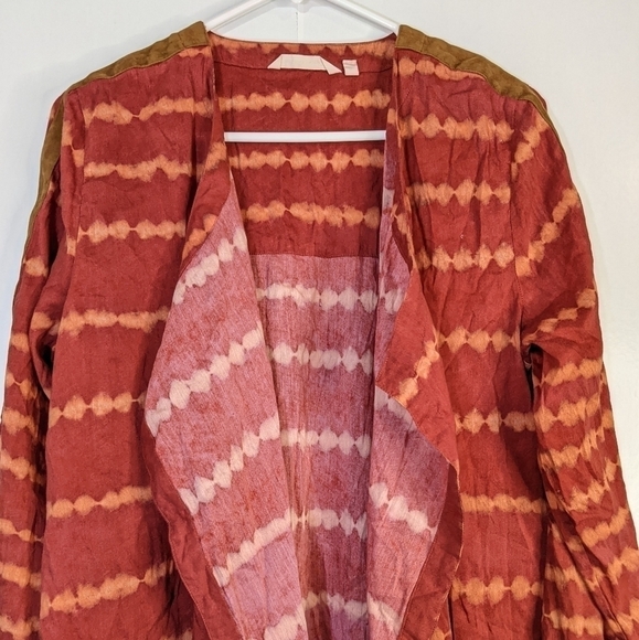 Soft Surroundings cardigan striped tie dye open front size large - Picture 4 of 11